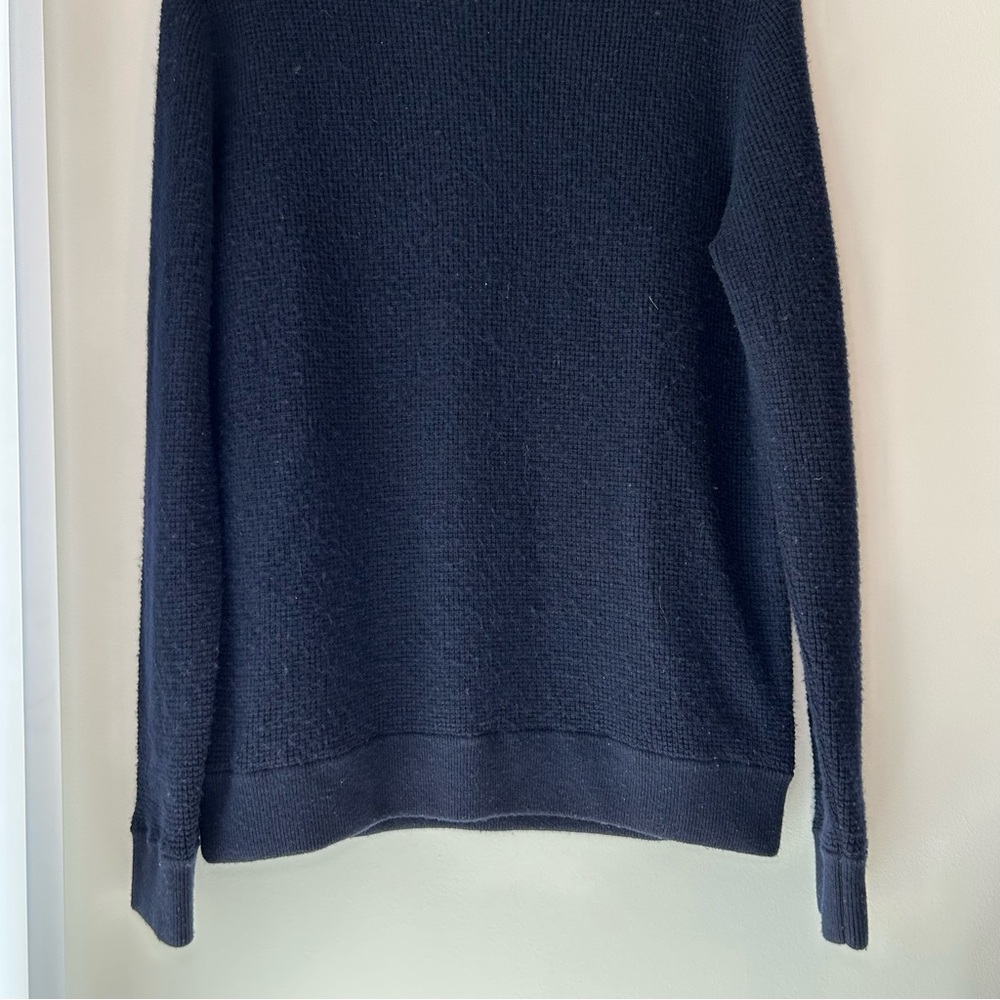 Jenni Kayne Men’s Wool Cashmere Crewneck Sweater Navy Blue Size Medium - Picture 2 of 9